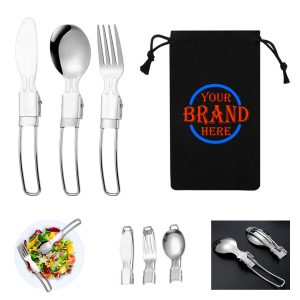 Stainless Steel Folding Flatware Set