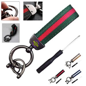 Colorful Woven Strap Keychain