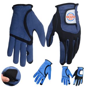 Genuine Lambskin Blue Golf Glove
