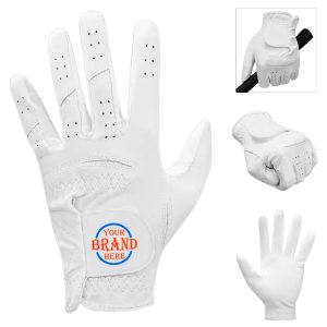 Pure White PU Material Wear-resistant Non-slip Golf Gloves