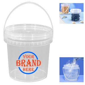 33.8 Oz Drinking Bucket w/ Lid and Straw