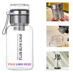 24 Oz Sport Glass Water Bottle