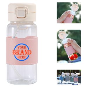 14 Oz Water Bottles w/ Straw