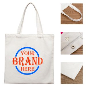 13.4 x 15 Inch Cotton Canvas Tote Bag