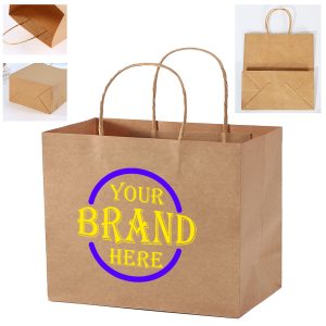 9.45X5.51X7.87Inch Kraft Paper Bag