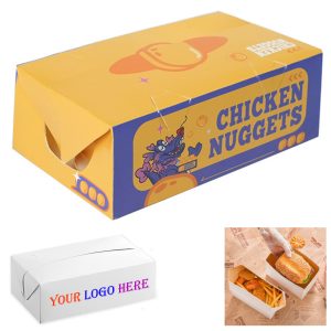 4.92X2.83X1.85Inch Disposable Chicken Nugget Box