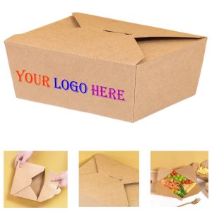 6.50X5.39X2.56Inch Greaseproof Kraft Paper Fried Chicken Box