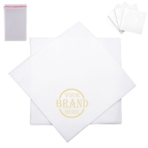 9.8*9.8 Inch Wave Pattern Gold-Foiled Napkin