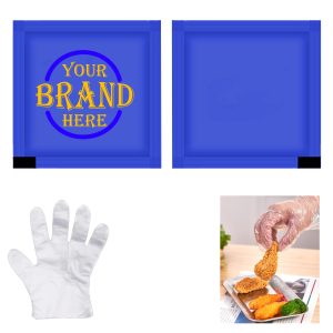 0.8G Independent Customized Plastic Packaged Disposable Glove