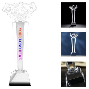 Shake Hands Crystal Trophy