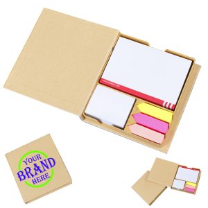 Bamboo Board Memo Pad And Sticky Note Set