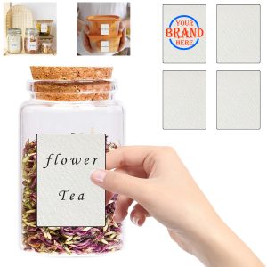 Water-Lined Paper Food Stickers Labels