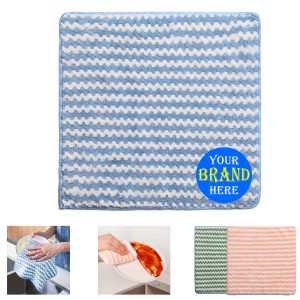 11.8 X 11.8Inch Coral Velvet Cleaning Cloth W/ Lock- Edge