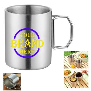 304 Stainless Steel 6.76Oz Folding Handle Water Cup