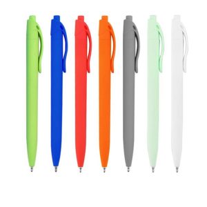Solid Color Retractable Plastic Ballpoint Pen