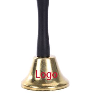 Gold Medium Wooden Hand Bell