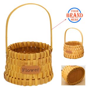 Round Woven Thickened Bamboo Basket